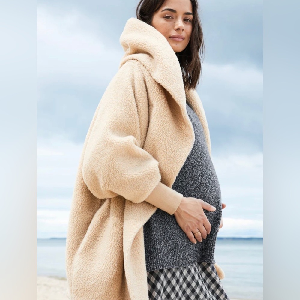 The Coco Coat in toffee - Hatch Maternity
